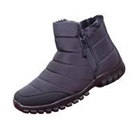 Winterstiefel Herren Gefüttert Und Wasserdicht - Warm Schneestiefel Winterschuhe Mit Fell Schlupfstiefel Rutschfest Kurzstiefel Flach Stiefeletten Halbhoch Winter Stiefel Outdoor Ankle Winterboots