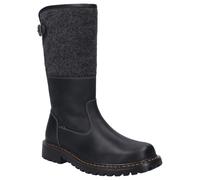 Winterstiefel JOSEF SEIBEL "Chance 41", Damen, Gr. 45, schwarz, Filz, Leder, Schuhe Winterstiefel, Biker Boots, Schnürstiefel, Snowboots mit Lammfell gefüttert (76821468-45) schwarz