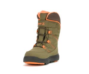 Winterstiefel KAMIK "STANCE2", Mädchen, Gr. 22, grün (olive, orange), Synthetik, Schuhe Winterstiefel (10351607-22) olive, orange