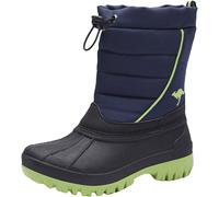 Winterstiefel KANGAROOS "K-Ben", Damen, Gr. 32, blau (navy, lime), Synthetik, Textil, Schuhe Winterstiefel, Snowboots, Winterboots, Winterschuhe, wasserabweisend (91407120-32) navy, lime