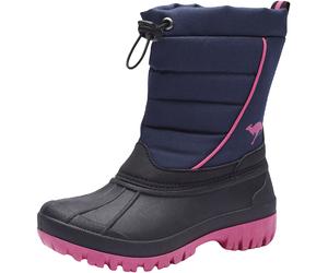 Winterstiefel KANGAROOS "K-Ben", Damen, Gr. 34, blau (navy, pink), Synthetik, Textil, Schuhe Winterstiefel, Snowboots, Winterboots, Winterschuhe, wasserabweisend (72913018-34) navy, pink