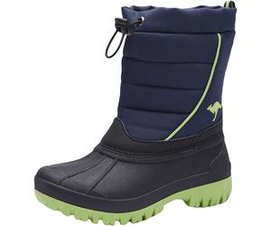 Winterstiefel KANGAROOS "K-Ben", Jungen, Gr. 29, blau (navy, lime), Synthetik, Textil, Schuhe Winterstiefel, Snowboots, Winterboots, Winterschuhe, wasserabweisend (91407120-29) navy, lime