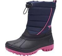 Winterstiefel KANGAROOS "K-Ben", Jungen, Gr. 37, blau (navy, pink), Synthetik, Textil, Schuhe Winterstiefel, Snowboots, Winterboots, Winterschuhe, wasserabweisend (72913018-37) navy, pink