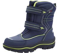 Winterstiefel KANGAROOS "K-Leno V Roostex", Jungen, Gr. 35, blau (navy, lime), Synthetik, Schuhe Winterstiefel, Snowboots, Winterboots, Winterschuhe, wasserdicht mit Klettverschluss (71683321-35) navy