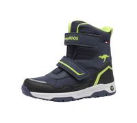 Winterstiefel KANGAROOS "K-MJ Camp V RTX", Jungen, Gr. 39, bunt (dk navy, lime), Synthetik, Textil, Schuhe Winterstiefel, Snowboots, Winterboots, Winterschuhe, wasserdicht, gefüttert (85249953-39) dk