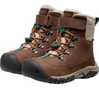 Winterstiefel KEEN "KANIBOU WP", Damen, Gr. 31, braun (schwarz earth, roasted pecan), Leder, Polyester, Schuhe Winterstiefel, Winterschuhe, Winterboots, Snowboots, wasserdicht (16392764-31) schwarz ea