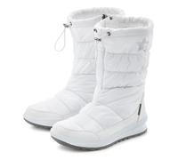 Winterstiefel LASCANA, Damen, Gr. 37, weiß, Obermaterial: 100% Textilmaterial. Decksohle: 100% Polyester. Futter: 100% Textilmaterial. Laufsohle: 100% Synthetik, unifarben mit Farbeinsätzen, Schuhe Wi