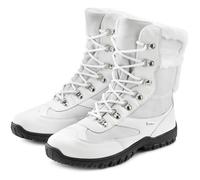 Winterstiefel LASCANA "Snow Boots, Stiefelette" Gr. 38, weiß Damen Schuhe Schnürstiefeletten Snow Boots, Outdoor Stiefelette, wind & wasserabweisend, Profilsohle (90109162-38)