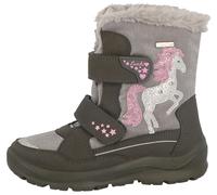 Winterstiefel LURCHI "Kanani-SYMPATEX Blinkschuh", Mädchen, Gr. 35, grün (oliv, taupe), Lederimitat, Textil, Schuhe Winterstiefel, Winterboots mit Blinkfunktion, Größenschablone zum Download (74633563