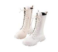 Winterstiefel Mädchen - Wanderschuhe Kinder Große Größen Schneeboots Wasserfeste Schuhe Thermo Frühlings Und Herbststiefel Winterschuhe Warme Gummi Übergröße Schneestiefel Kinderschuhe Boots 6#weiß 36