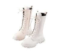 Winterstiefel Mädchen, Wanderschuhe Kinder Übergröße Winter Snowboots Wasserfeste Schuhe Übergangsschuhe Winterschuhe Schneestiefel Große Größen Warme Gummi Winterboots Kinderschuhe 7#weiß 35