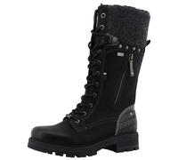 Winterstiefel MUSTANG SHOES "Darleen", Damen, Gr. 42, Warmfutter, Normalschaft, schwarz, Lederimitat, Textil, Schuhe Winterstiefel, Schnürstiefel mit Reißverschluss (58760303-42) schwarz