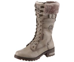 Winterstiefel MUSTANG SHOES "Haukea", Damen, Gr. 37, Normalschaft, beige, Lederimitat, Textil, used, Schuhe Winterstiefel, Snowboots, Winterstiefel mit TEX-Membrane (73963155-37) beige