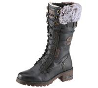 Winterstiefel MUSTANG SHOES "Haukea", Damen, Gr. 37, Normalschaft, blau (navy), Lederimitat, Textil, Schuhe Winterstiefel, Snowboots, Winterstiefel mit TEX-Membrane (74549846-37) navy
