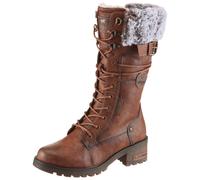 Winterstiefel MUSTANG SHOES "Haukea", Damen, Gr. 40, Normalschaft, braun, Lederimitat, Textil, Schuhe Winterstiefel, Snowboots, Winterstiefel mit TEX-Membrane (18704942-40) braun