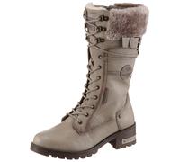 Winterstiefel MUSTANG SHOES "Haukea", Damen, Gr. 40, Warmfutter, Normalschaft, beige, Lederimitat, Textil, used, Schuhe Winterstiefel, Snowboots, Winterstiefel mit TEX-Membrane (73963155-40) beige