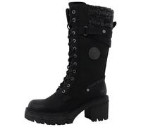 Winterstiefel MUSTANG SHOES "Madlin", Damen, Gr. 39, Varioschaft, schwarz, Lederimitat, Textil, Schuhe Winterstiefel, Snowboots, Winterstiefel mit Textilkragen (70916203-39) schwarz