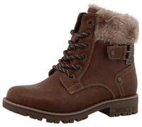Winterstiefel MUSTANG SHOES "Matilde", Damen, Gr. 35, braun, Lederimitat, Textil, Basic, Schuhe Winterstiefel, Oudoorboots, Schnürstiefel mit Warmfutter (79940918-35) braun