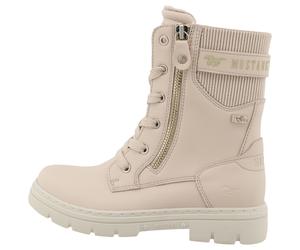 Winterstiefel MUSTANG SHOES "Monica", Mädchen, Gr. 31, beige, Lederimitat, Textil, Basic, Schuhe Winterstiefel, Stiefel, Boots mit Reißverschluss (36912423-31) beige