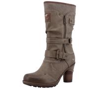 Winterstiefel MUSTANG SHOES "Palma", Damen, Gr. 37, wärmend, Normalschaft, beige (taupe), Lederimitat, Textil, used, Schuhe Winterstiefel, Kurzstiefel, Winterstiefel mit wärmendem Textifutter (1764466