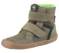 Winterstiefel NATURINO "BAREFOOT KODDAS VL", Mädchen, Gr. 30, grün (olivgrün), Textil, Veloursleder, Schuhe, Klettstiefel mit Wollfutter, Größenschablone zum Download (90929500-30) olivgrün