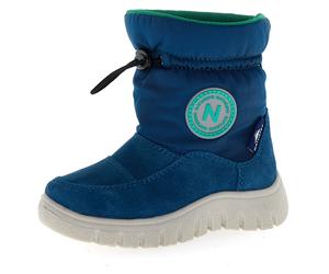 Winterstiefel NATURINO "VARNA 2 WP", Damen, Gr. 28, blau (hellblau), Nylon, Veloursleder, Schuhe Winterstiefel, Snowboots, Winterschuh mit Wollfutter, Größenschablone zum Download (63054800-28) hellbl