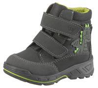 Winterstiefel PEPINO BY RICOSTA "Draki WMS: mittel", Damen, Gr. 26, grün (grau, neongrün), Lederimitat, Textil, kontrastfarbene Details, Schuhe Winterstiefel, Klettschuh mit Sympatex, Lauflernschuh, G