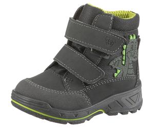 Winterstiefel PEPINO BY RICOSTA "Draki WMS: mittel", Damen, Gr. 26, grün (grau, neongrün), Lederimitat, Textil, kontrastfarbene Details, Schuhe Winterstiefel, Klettschuh mit Sympatex, Lauflernschuh, G