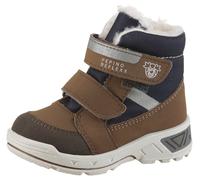 Winterstiefel PEPINO BY RICOSTA "Flo WMS: mittel", Jungen, Gr. 22, braun (braun, blau), Lederimitat, Textil, Schuhe Winterstiefel, Klettschuh mit Warmfutter, Größenschablone zum Download (45916438-22)