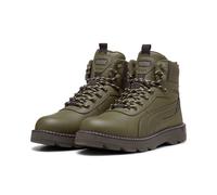 Winterstiefel PUMA "DESIERTO V3", Damen, Gr. 46, grün (schwarz olive, schwarz olive), Synthetik, Schuhe Winterstiefel, knöchelhohe Form, mit Schnürung, warm gefüttert (19575366-46) schwarz olive, schw