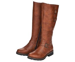 Winterstiefel REMONTE, Damen, Gr. 44, XL-Schaft, braun, Lederimitat, Schuhe Winterstiefel, Blockabsatz, Langschaftstiefel, Wechselfußbett, XL-Schaft (12358618-44) braun
