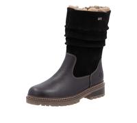 Winterstiefel REMONTE "Fiber Grip", Damen, Gr. 40, schwarz, Leder, Veloursleder, Basic, Schuhe Winterstiefel, Winterboots, Profilsohle, mit wasserabweisender TEX-Membran (82215424-40) schwarz