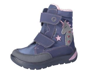 Winterstiefel RICOSTA "Annika WMS: normal", Damen, Gr. 29, blau (navy), Lederimitat, Nylon, Glitzer, Schuhe Winterstiefel, Blinkschuh mit Warmfutter, Größenschablone zum Download (39469033-29) navy