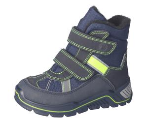 Winterstiefel RICOSTA "Gabris WMS: normal", Damen, Gr. 26, gelb (navy, gelb), Lederimitat, Textil, Schuhe Winterstiefel, Snowboots mit Sympatex, Größenschablone zum Download (34934335-26) navy, gelb