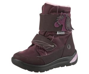 Winterstiefel RICOSTA "Garei WMS: normal", Damen, Gr. 29, brombeer, Lederimitat, Nylon, Textil, Glitzer, Schuhe Winterstiefel, Snowboots mit Sympatex, Größenschablone zum Download (41813607-29) brombe