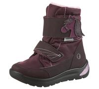 Winterstiefel RICOSTA "Garei WMS: normal", Mädchen, Gr. 27, lila (brombeer), Lederimitat, Nylon, Textil, Glitzer, animal-print, Schuhe Winterstiefel, Snowboots mit Sympatex, Größenschablone zum Downlo
