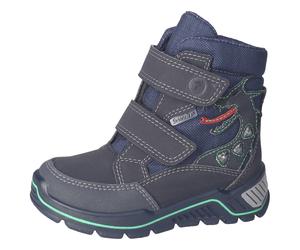 Winterstiefel RICOSTA "Grisu WMS: normal", Damen, Gr. 28, navy, Lederimitat, Textil, kontrastfarbene Details, Schuhe Winterstiefel, Klettstiefel Blinkfunktion, Größenschablone zum Download (67980658-2