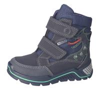 Winterstiefel RICOSTA "Grisu WMS: normal", Jungen, Gr. 25, blau (navy), Lederimitat, Textil, kontrastfarbene Details, Schuhe Winterstiefel, Klettstiefel Blinkfunktion, Größenschablone zum Download (67