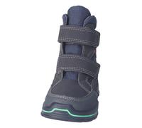 Winterstiefel RICOSTA "Grisu WMS: normal", Mädchen, Gr. 28, navy, Lederimitat, Textil, kontrastfarbene Details, Schuhe Winterstiefel, Klettstiefel Blinkfunktion, Größenschablone zum Download (67980658