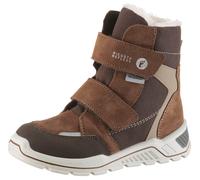 Winterstiefel RICOSTA "JANEK 50 WMS: weit", Jungen, Gr. 28, braun, Lederimitat, Veloursleder, kontrastfarbene Details, Schuhe Winterstiefel, Snowboots, Klettstiefel mit Sympatex, Größenschablone zum D