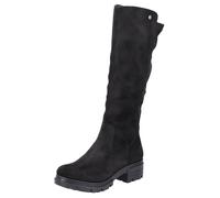 Winterstiefel RIEKER, Damen, Gr. 38, Normalschaft, schwarz, Textil, Schuhe Winterstiefel, Langschaftstiefel, Blockabsatz, mit Stretch (68956932-38) schwarz
