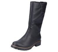 Winterstiefel RIEKER, Damen, Gr. 39, Normalschaft, schwarz, Lederimitat, Schuhe Winterstiefel, Winterboots, Blockabsatz, wasserabweisende riekerTEX-Membran, Topseller (79839321-39) schwarz