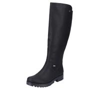 Winterstiefel RIEKER, Damen, Gr. 39, Varioschaft, schwarz, Lederimitat, unifarben, Schuhe Winterstiefel, Langschaftstiefel, Winterstiefel im klassischen Look, TEX-Membran (632975-39) schwarz