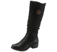 Winterstiefel RIEKER, Damen, Gr. 40, Normalschaft, schwarz, Lederimitat, Nubuklederimitat, Schuhe Winterstiefel, Winterboots, Stiefel mit wasserabweisender Tex-Membran (26137714-40)