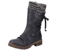 Winterstiefel RIEKER, Damen, Gr. 40, schwarz, Lederimitat, Textil, Schuhe Winterstiefel, Winterboots, Profilsohle, Warmfutter, mit Rieker-TEX, Topseller (94340602-40) schwarz
