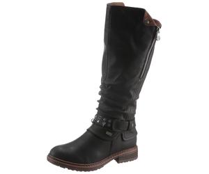Winterstiefel RIEKER, Damen, Gr. 40, Varioschaft, schwarz, Lederimitat, Schuhe Winterstiefel, Winterboots, Blockabsatz, mit TEX-Membran, Varioschaft (10926764-40) schwarz
