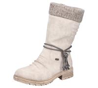 Rieker Damen Winterstiefel Z4755, Frauen Stiefel, wasserabweisend, riekerTEX,uebergangsschuhe,Winterboots,schnürstiefel,tex,beige (60),41 EU / 7.5 UK