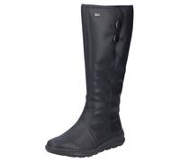 Winterstiefel RIEKER, Damen, Gr. 42, XL-Schaft, schwarz, Lederimitat, unifarben, Schuhe Winterstiefel, Langschaftstiefel, Keilabsatz, mit Warmfutter und Reißverschluss (44688049-42) schwarz