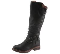 Winterstiefel RIEKER, Damen, Gr. 43, Varioschaft, schwarz, Lederimitat, Schuhe Winterstiefel, Winterboots, Blockabsatz, mit TEX-Membran, Varioschaft (10926764-43) schwarz