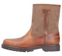 Winterstiefel RIEKER "Fiber-Grip", Damen, Gr. 41, braun (cognac, hellbraun), Leder, Veloursleder, Schuhe Winterstiefel, Winterboots, Rieker-TEX, mit Innenreißverschluss, schmale Form (15399424-41) cog